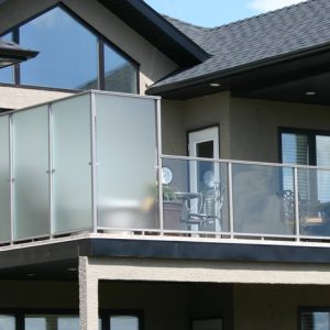 Aluminum Glass Railing with Privacy Panels 06